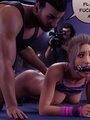 Gagged fitness model is made to fuck at - Picture 4