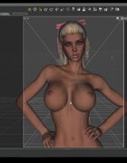 Sexy boobs blonde 3d tutorial