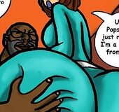Old black man lusts after woman’s big white ass