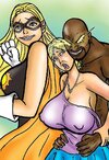 Busty blonde groped by a powerful black man