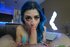 blue-haired ball sucker gives