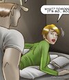 Short-haired slut’s cotton panties are pulled down. The Date With Fate