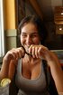 outgoing teen shows off