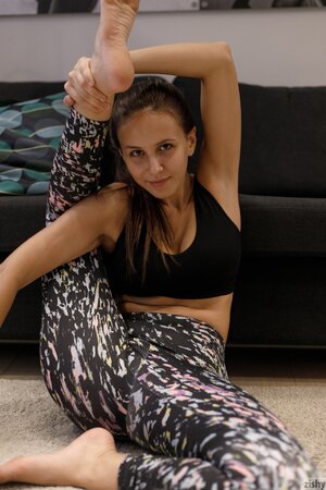 Flexible Hungarian teen showing off