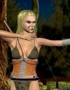 Ugly monster gags sexy boobs beauty