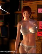 Ginger licks lesbian friend's hard nipples