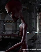 Angry alien hypnotizes tight blonde