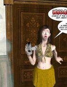 Nerdy teen girl tourist gets into trouble