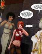 Busty chicks share white cock