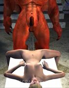 Ancient monster takes innocent girls virginity