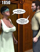 Black pregnant slave rides white dick