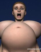 Alien impregnates busty lady