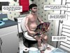 Young boy reads porn on the toilet 