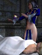 Naked blonde taken hard by red demon 