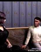 Hottie has a discussion with a dude 
