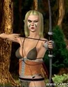 Blonde fucked by skinny monster 