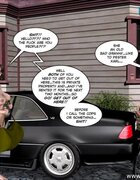 Naked gal meets a man outdoors 
