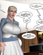 Blonde in glasses reveals big tits
