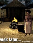 Fire shoots from black boy's huge crank 