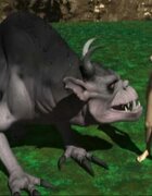 Beast uses large tongue on a hot cunt