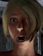 Pretty blonde contends with horny alien 