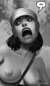 Nude chick works to escape tentacles. World Fist By Ferres.