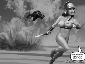 Sword-yielding babe ready battle