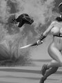 Sword-yielding babe is ready for battle. - Picture 4