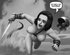 Bombshell escapes a tentacled beast. World Fist By Ferres.