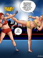 Hot lady wrestlers square off in the - Picture 3