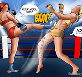 Redhead dominates blonde in wrestling match. Tiger Jane By Cagri.