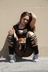 long-haired brunette teen likes