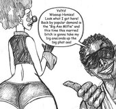 Lady dresses like a clown to fuck a black boy