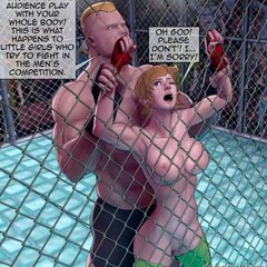Wrestler’s breasts pinched by - BDSM Art Collection - Pic 1
