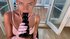Shaved pussy beautiful blonde sucks toy
