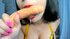 Shaved pussy hot brunette dildo fuck