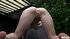 Beautiful MILF masturbates outdoors 