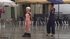 Naughty bitch public disgrace gangbang