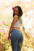 innocent brunette teen enjoys