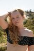 cute long-haired teen demonstrates