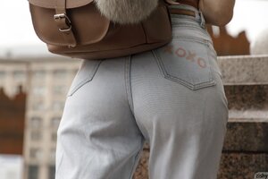 Perfect teen feeling confident in public