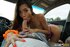 Shaved pussy asian teen sucks dick