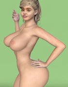 Naked blonde dresses slutty and goes out