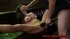 Busty brunette slave taught submission and gets facial