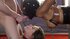 Masked slave and babe put through daunting sex