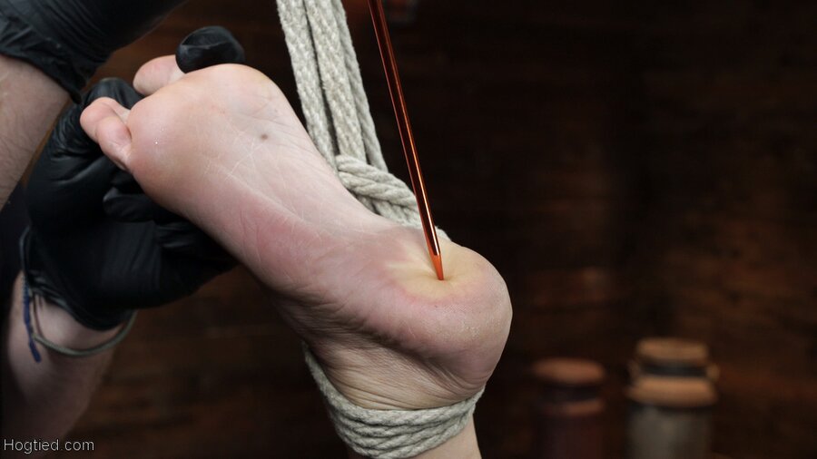 Gagged sexpot's caning and suspension bondage - XXXonXXX - Pic 11