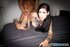 tattooed brunette sub gagged