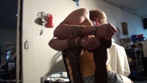 Petite submissive teen tied up and humiliated hard