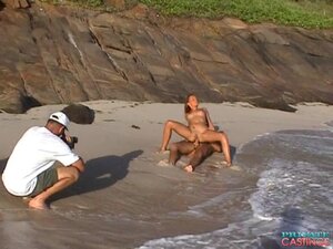 Brunette russian milf gets fucked rough outdoor