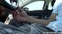 Boy feels horny in the vehicle 